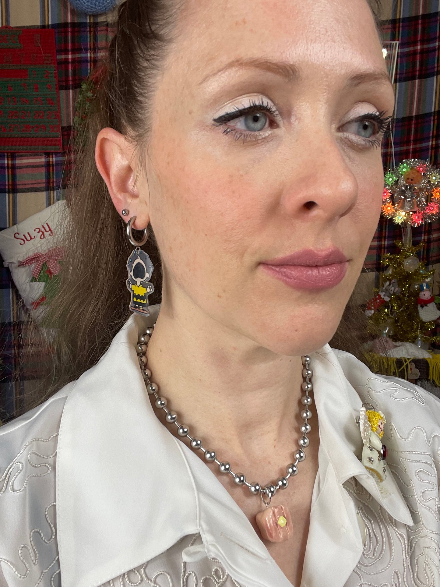 Charlie Brown & Lucy Football earrings