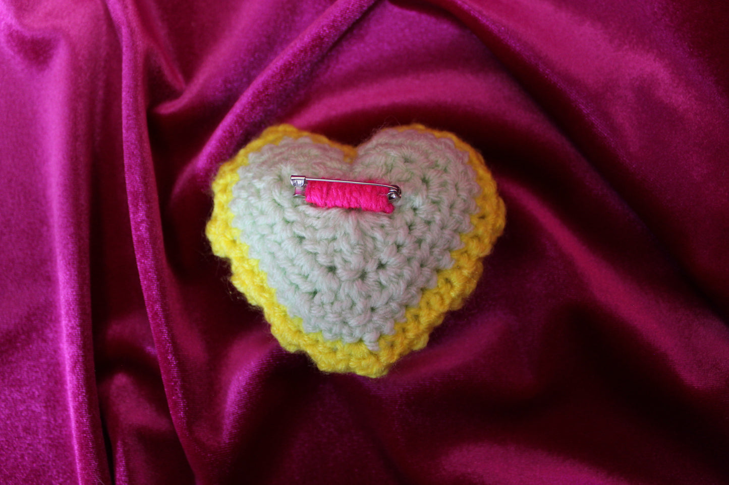 *Custom* Crochet Heart Brooch