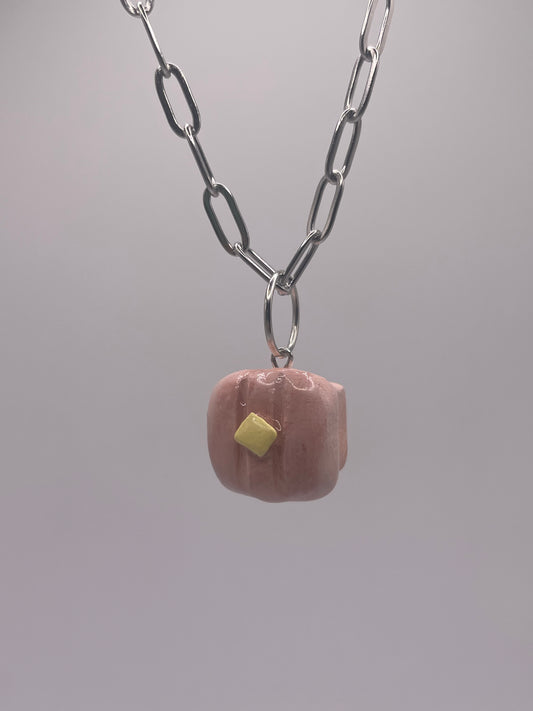 Paperclip Necklace - Brown & Serve Roll