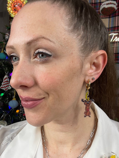 Grinch & Max earrings (Max waiving)