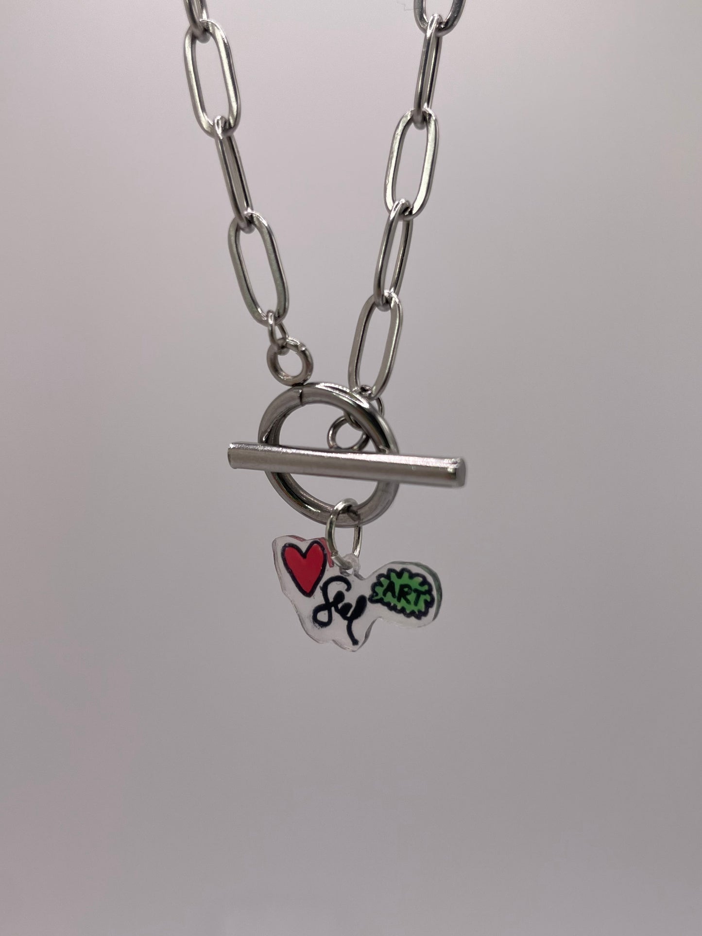 Paperclip Necklace - Brown & Serve Roll