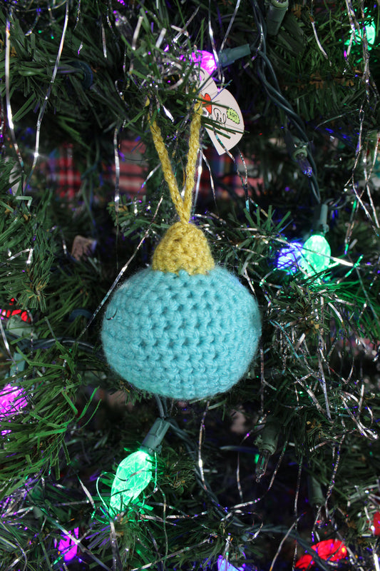 Lil’ Christmas Ball- Turquoise (small)