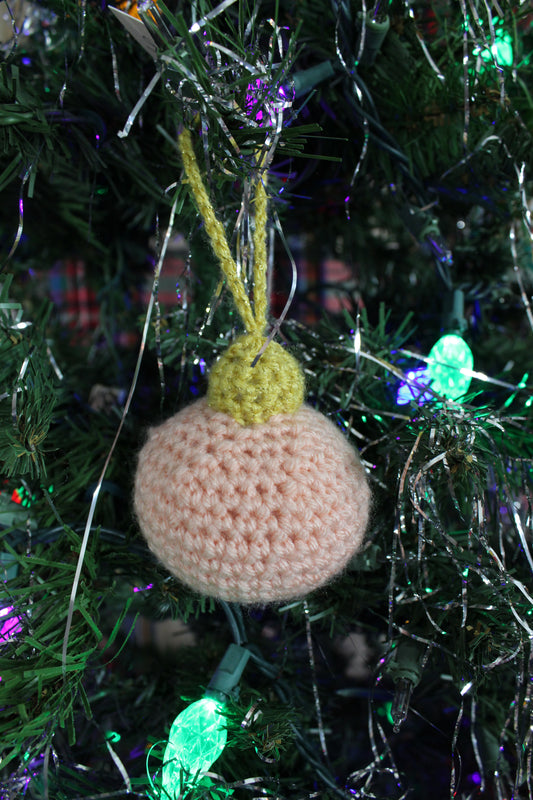 Lil’ Christmas Ball- Peach (small)