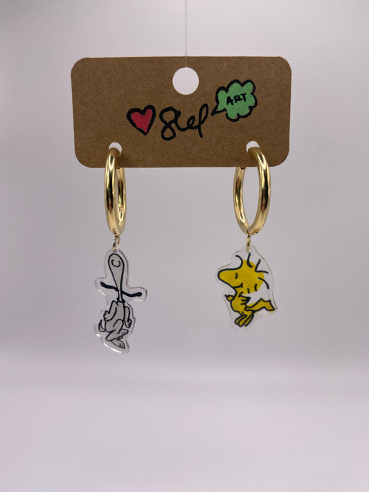 Snoopy & Woodstock Happy earrings