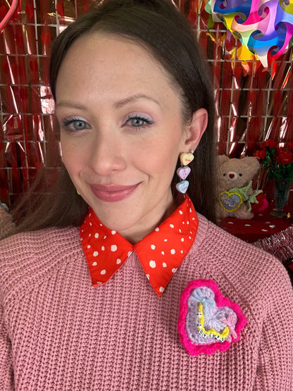 Conversation Heart Earrings - Jesus luvz u