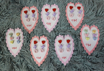 Conversation Heart Earrings - Jesus luvz u