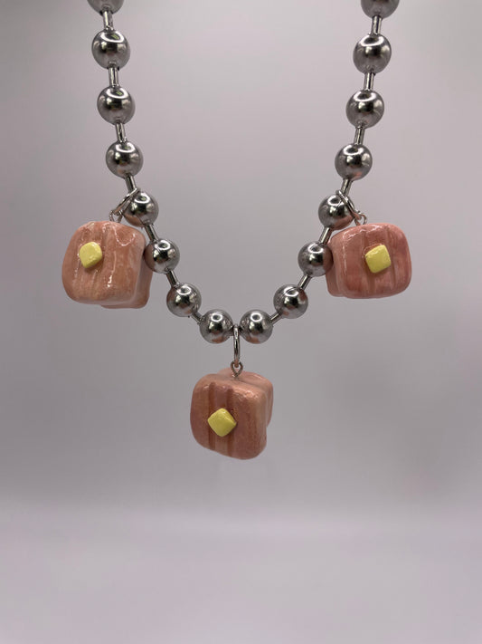 Y2K Era necklace- Brown & Serve Rolls