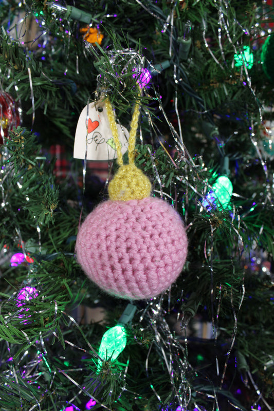 Lil’ Christmas Ball- Bubblegum Pink (small)