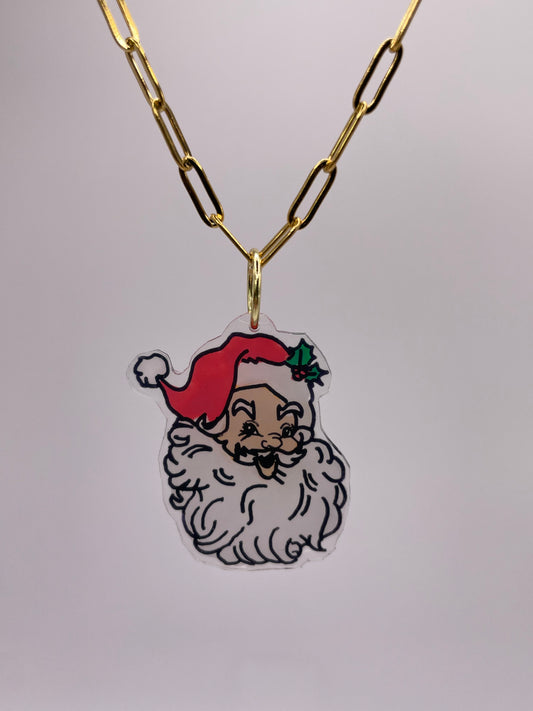 Paperclip Necklace - Retro Santa