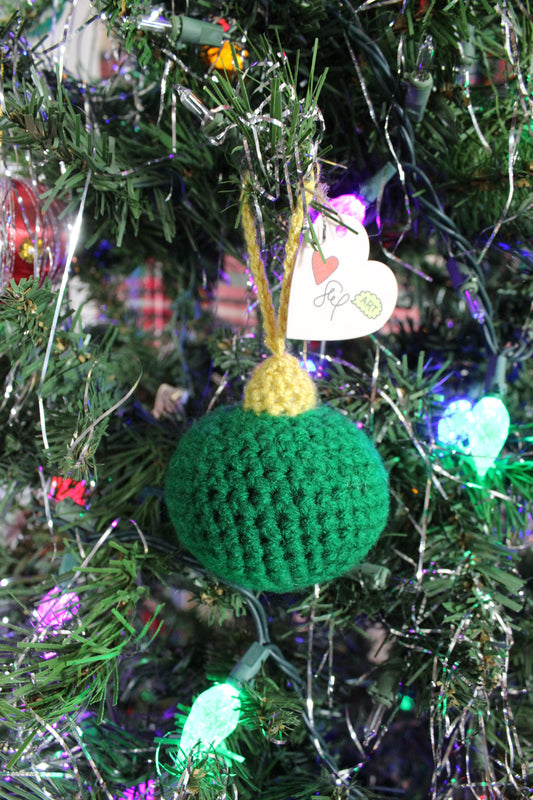 Lil’ Christmas Ball- Forest Green (small)