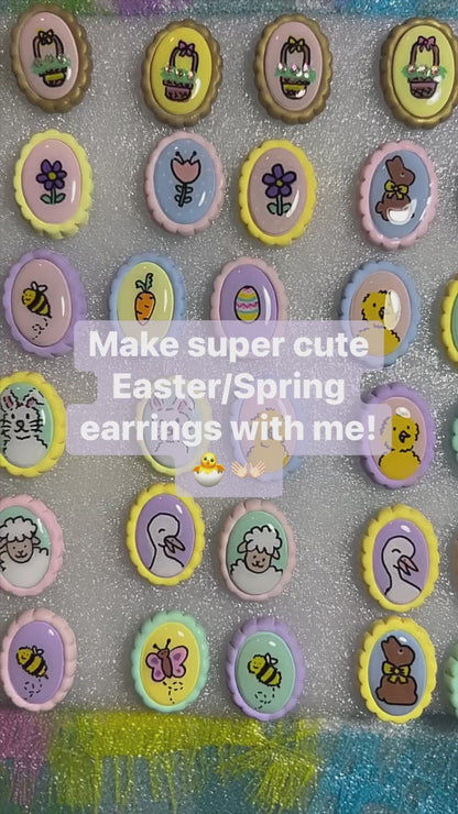 Spring Flower Earrings - Multicolored